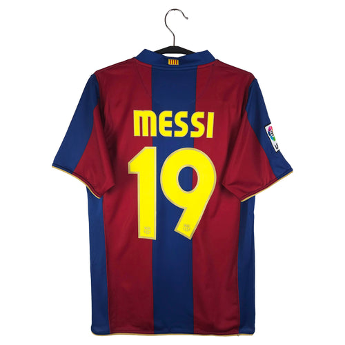 2007-08 Barcelona Home Shirt Messi #19 - back view