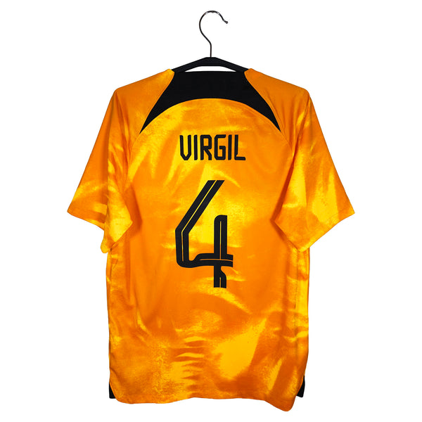 Netherlands 2022-23 Home Football Shirt | Virgil van Dijk