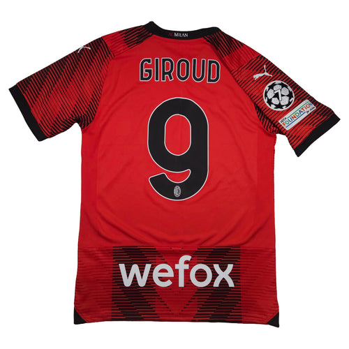 AC Milan Home Shirt 2023-24 – Giroud #9 back view