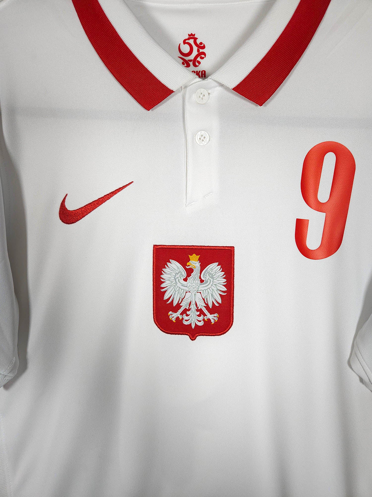 Poland Home Shirt 2020-21 Lewandowski #9
