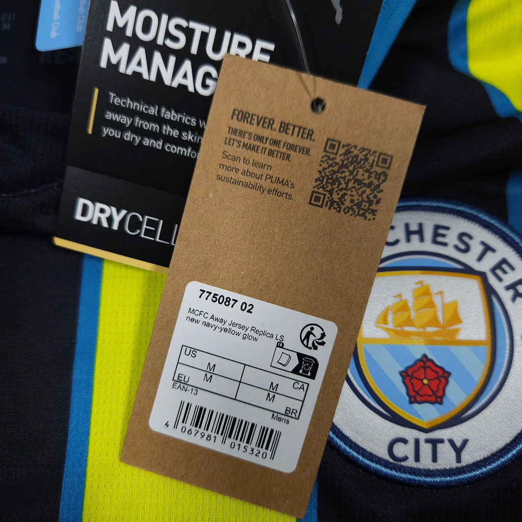 Manchester City Away Shirt 2024-25 – Longsleeve – De Bruyne #17 – M