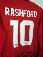 2018-19 Manchester United Home Shirt Rashford #10 (LS) - detailed view