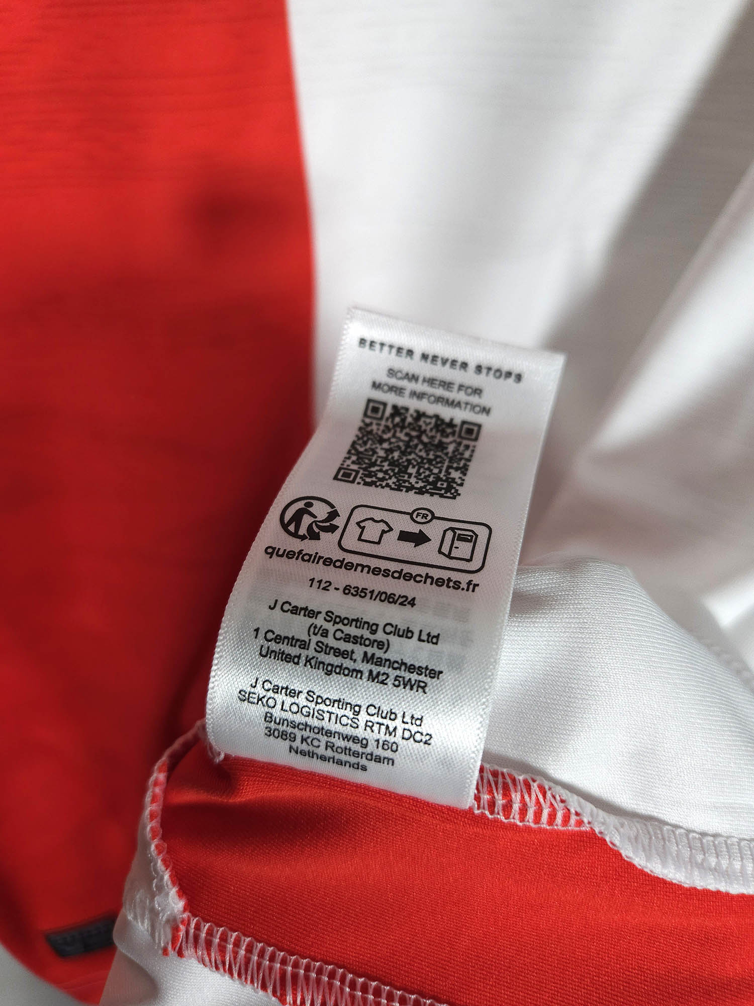 2024-25 Feyenoord Home Shirt Timber #8 - detailed view