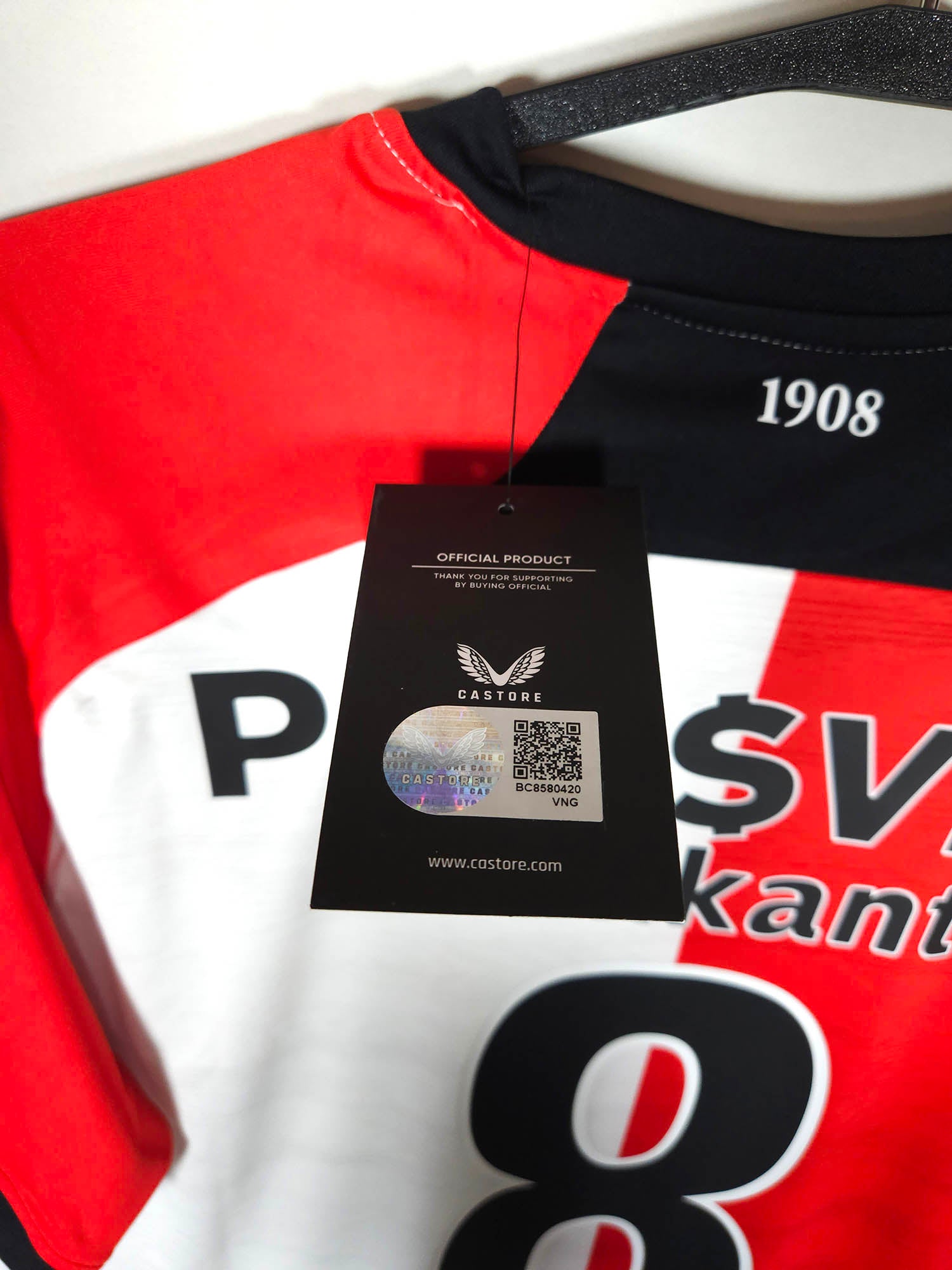 2024-25 Feyenoord Home Shirt Timber #8 - detailed view