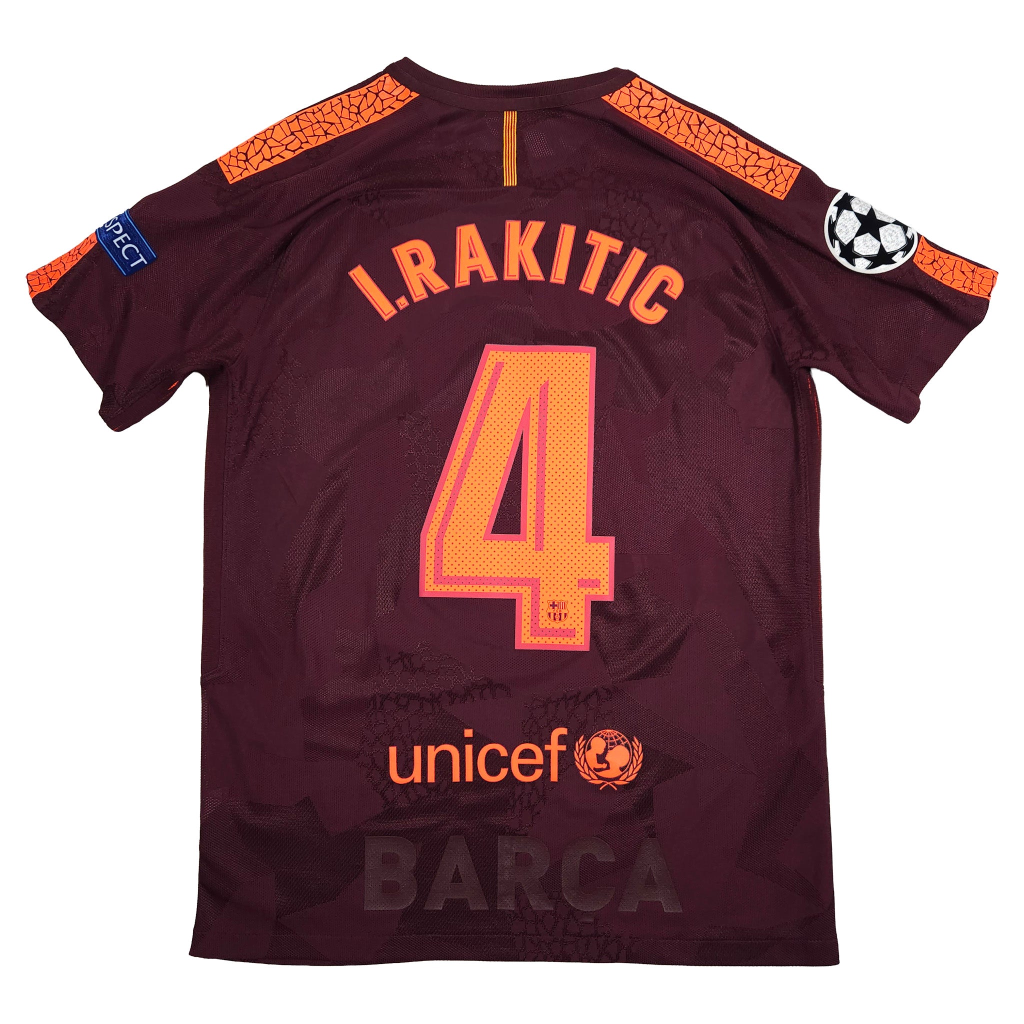 Barcelona Third Shirt 2017-18 – Authentic – Rakitic #4 back view