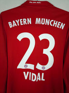 2016-17 Bayern Munich Home Shirt Vidal #23 (LS) - detailed view
