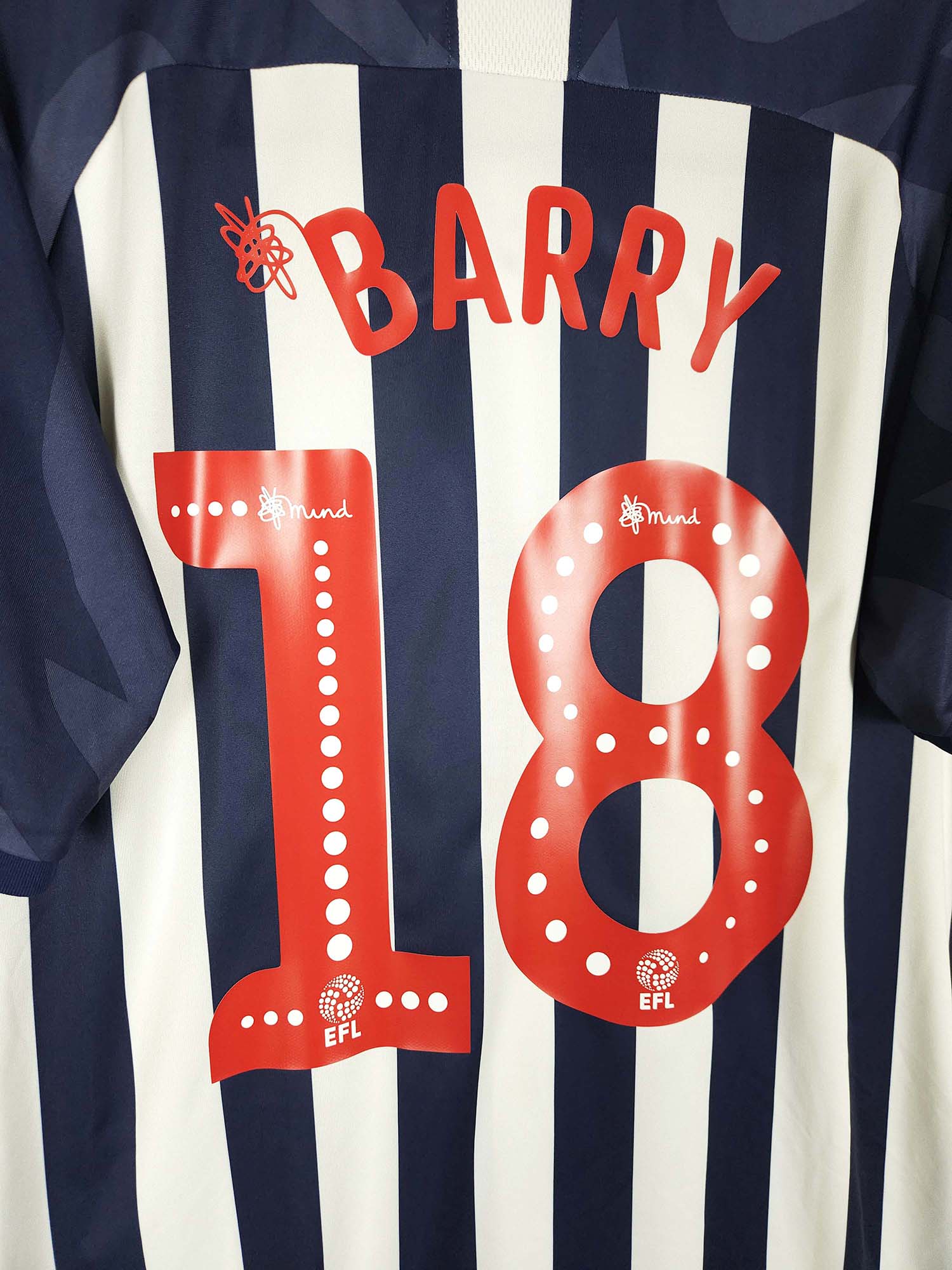 2019-20 West Bromwich Albion Home Shirt Barry #18