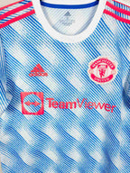 2021-22 Manchester United uitshirt - detailfoto