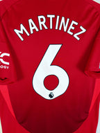 2024-25 Manchester United Home Shirt Martinez #6 - detailed view
