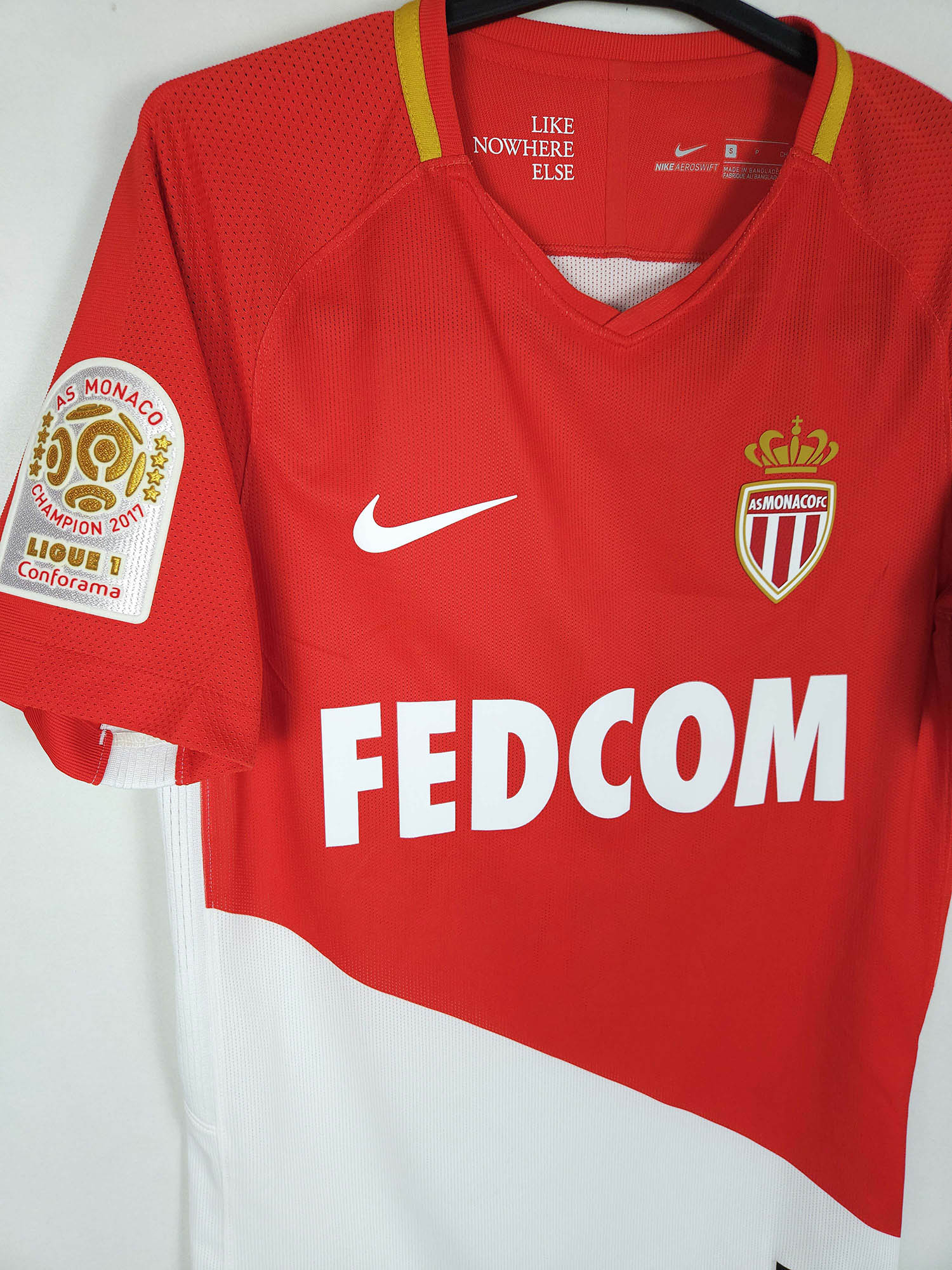 2017-18 AS Monaco Home Shirt Fabinho #2 (Pro)