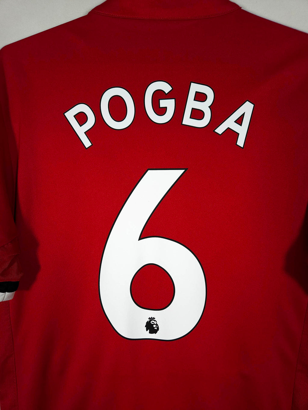 2017-18 Manchester United Home Shirt Pogba #6 - detailed view