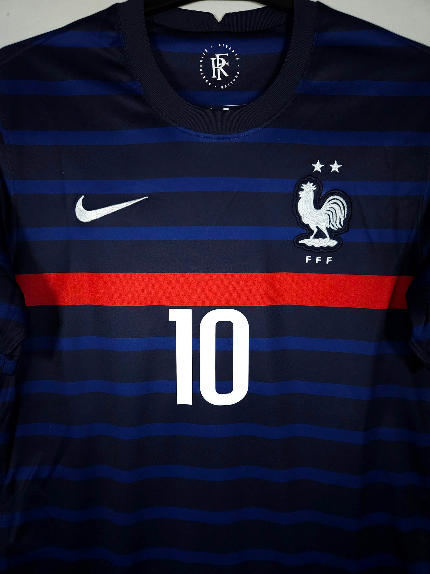 2020-21 France Home Shirt Mbappe #10 - front view