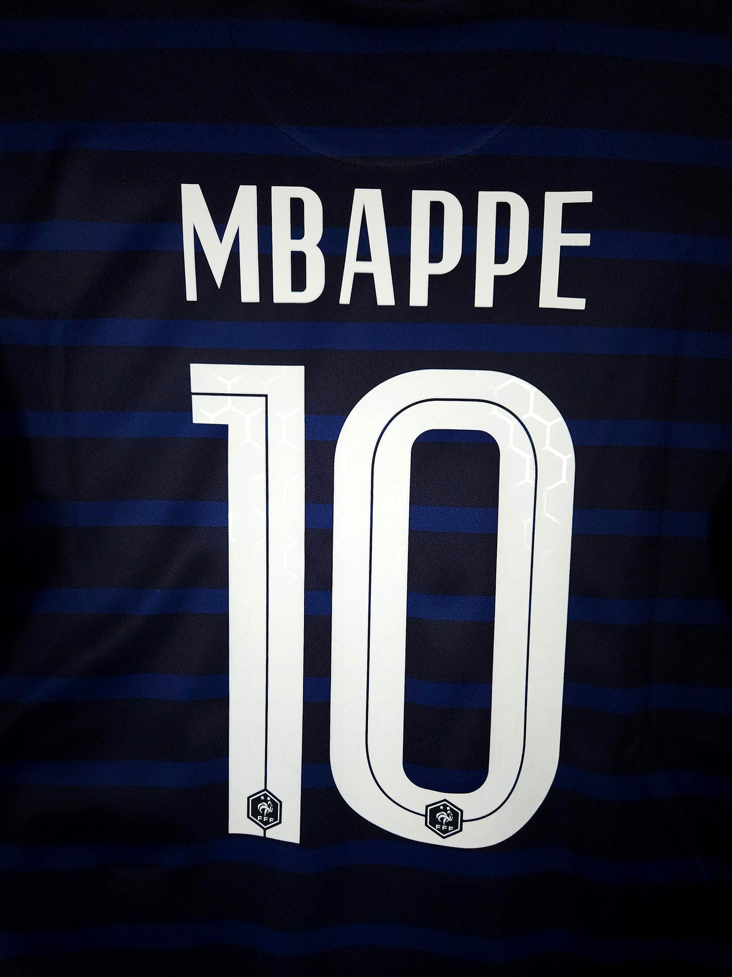 2020-21 France Home Shirt Mbappe #10 - detailed view