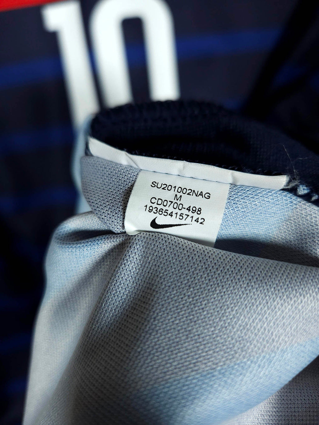 2020-21 France Home Shirt Mbappe #10 - detailed view