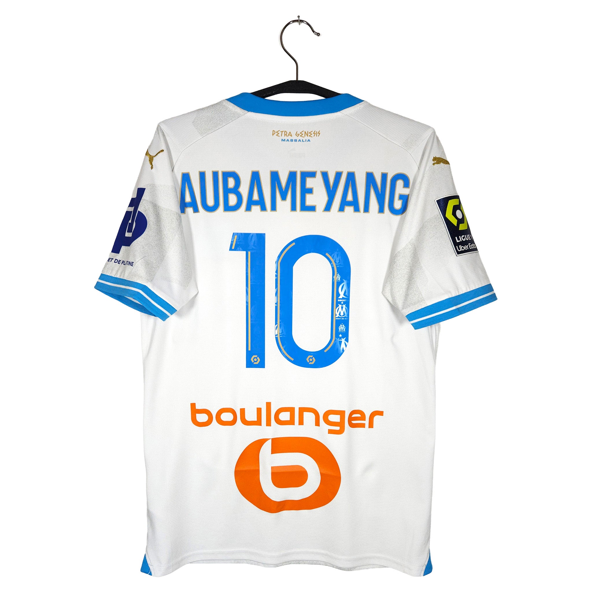 2023-24 Marseille Home Shirt Aubameyang #10