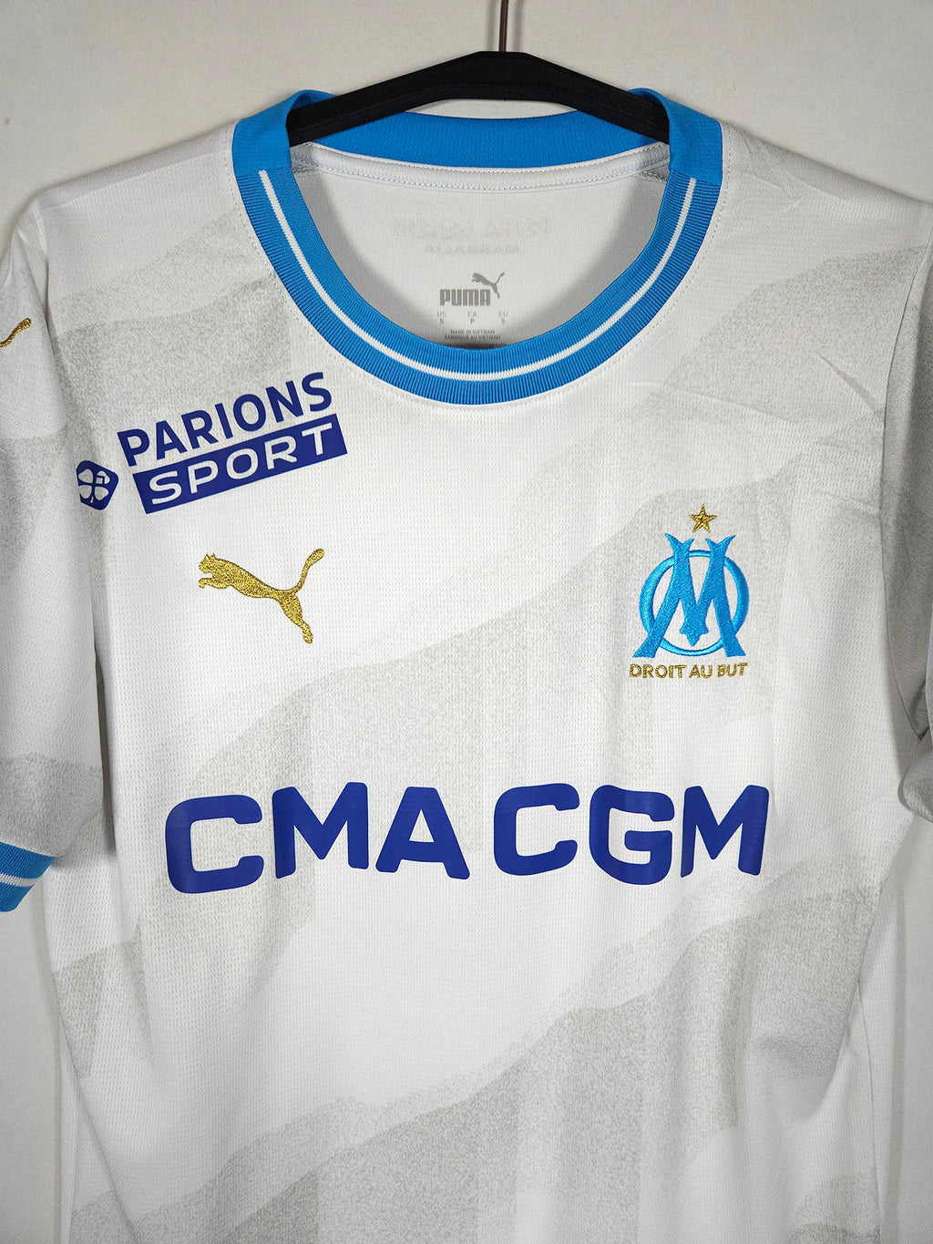 2023-24 Marseille Home Shirt Aubameyang #10 - detailed view