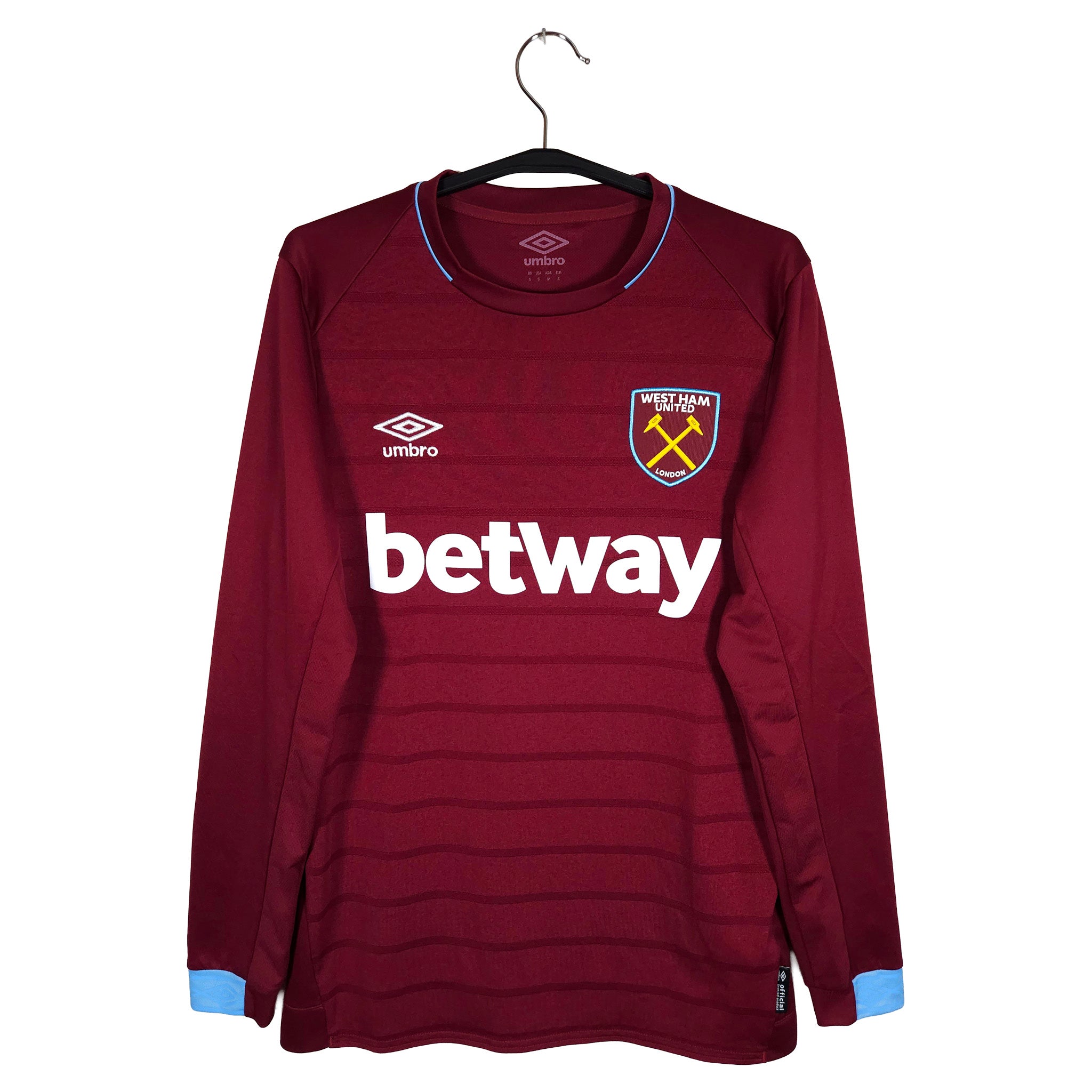 2018-19 West Ham United Longsleeve Home Shirt front view