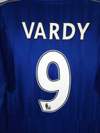 2016-17 Leicester City Home Shirt Vardy #9 - detailed view