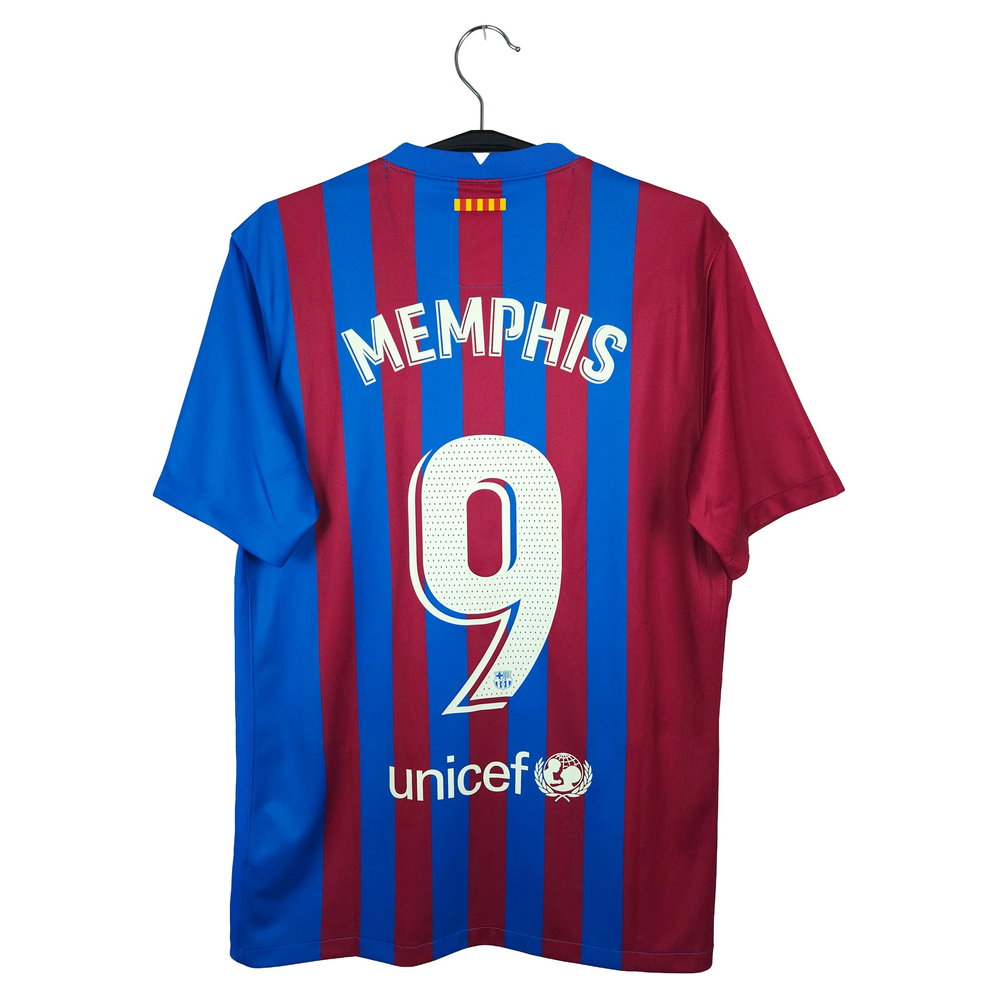 2021-22 Barcelona Home Shirt Memphis #9