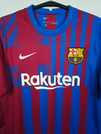 2021-22 Barcelona Home Shirt Memphis #9 - detailed view