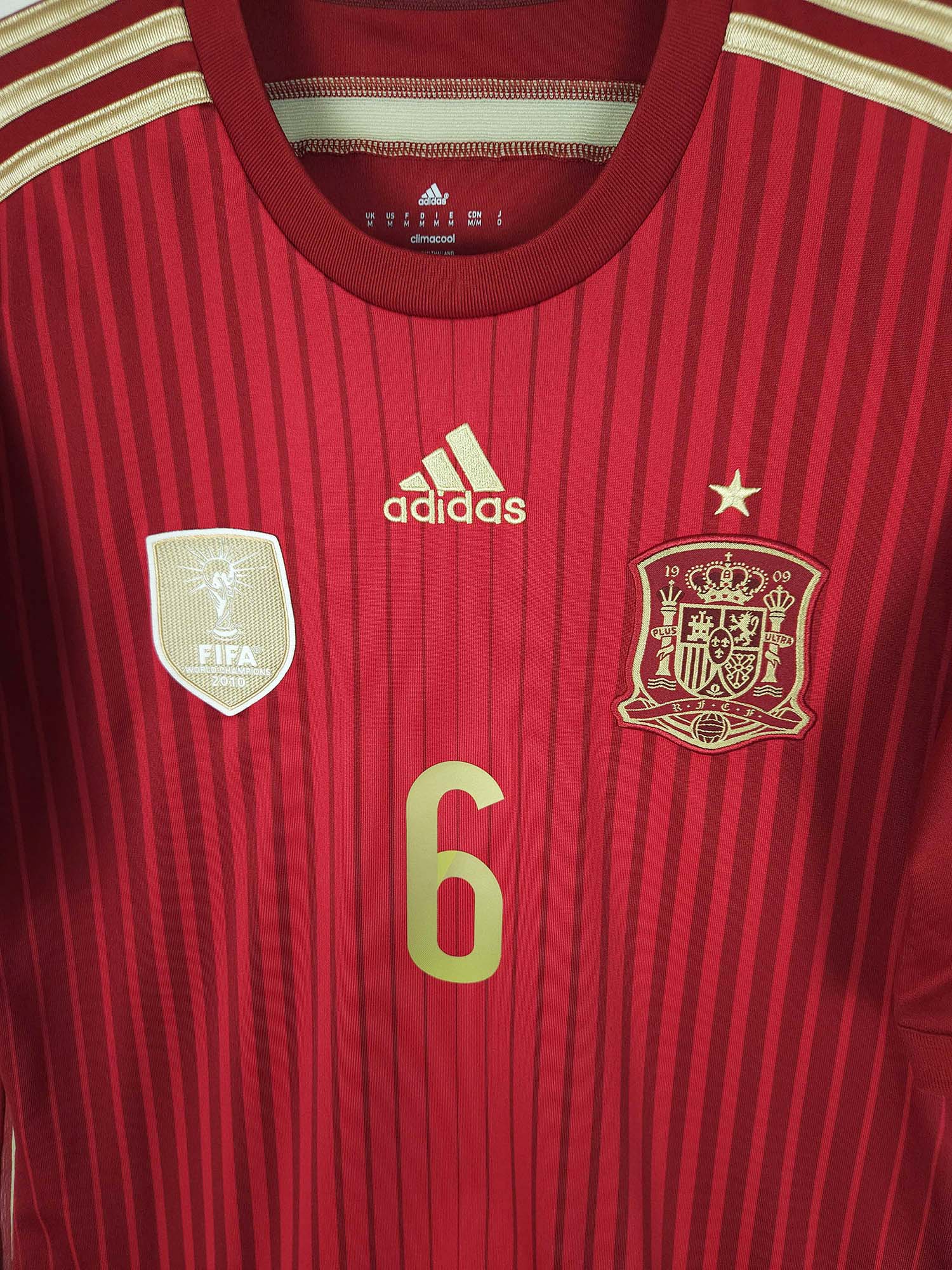 2014-15 Spain Home Shirt Iniesta #6