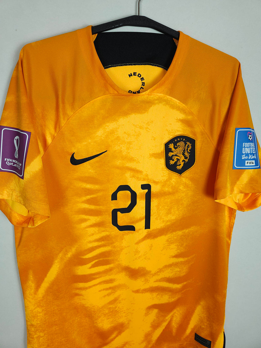 2022-23 Netherlands Home Shirt F. De Jong #21
