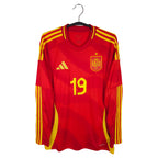 2024-25 Spain Home Shirt Lamine Yamal #19 (LS)