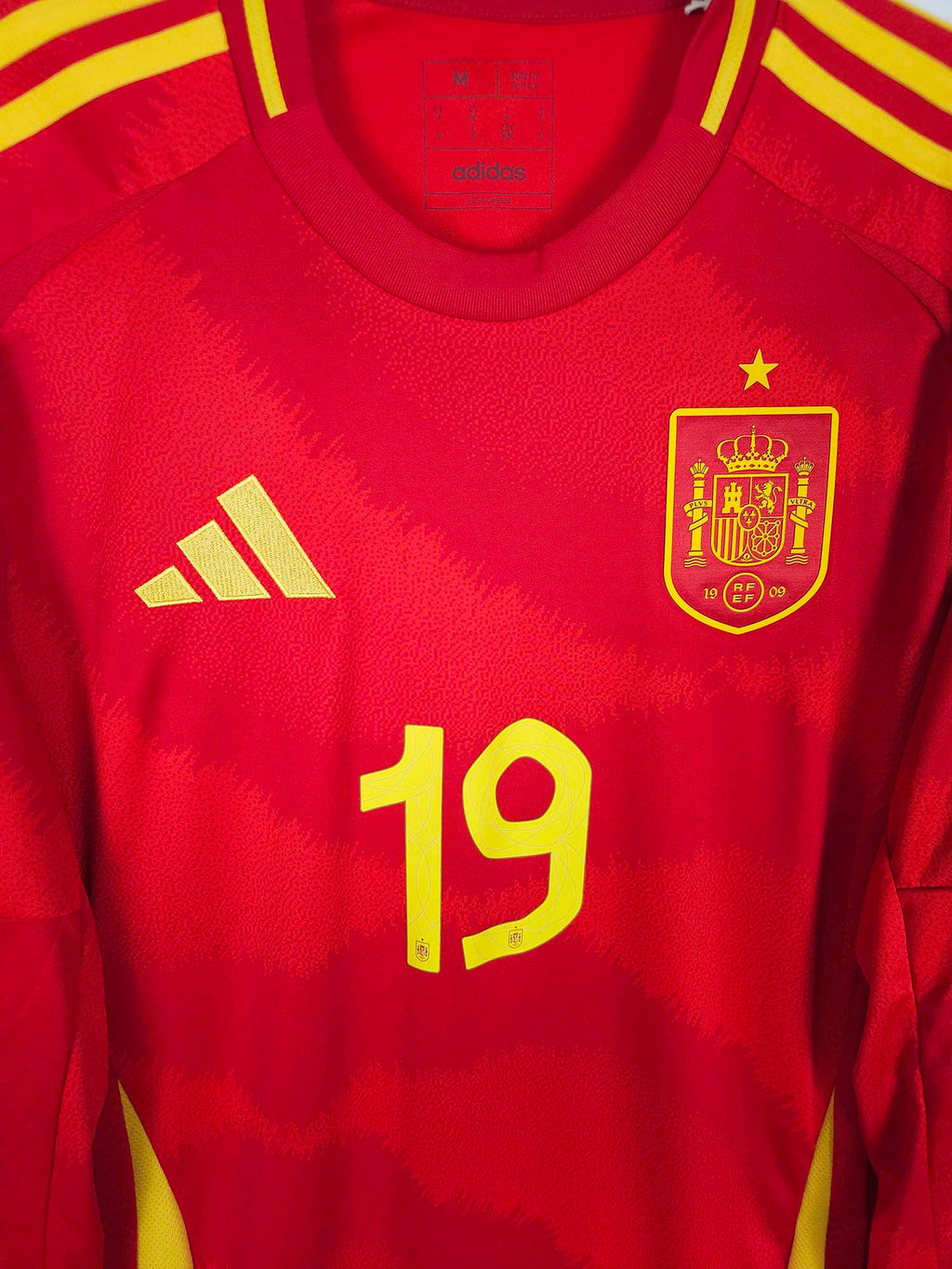 2024-25 Spain Home Shirt Lamine Yamal #19 (LS)