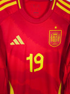 2024-25 Spain Home Shirt Lamine Yamal #19 (LS)