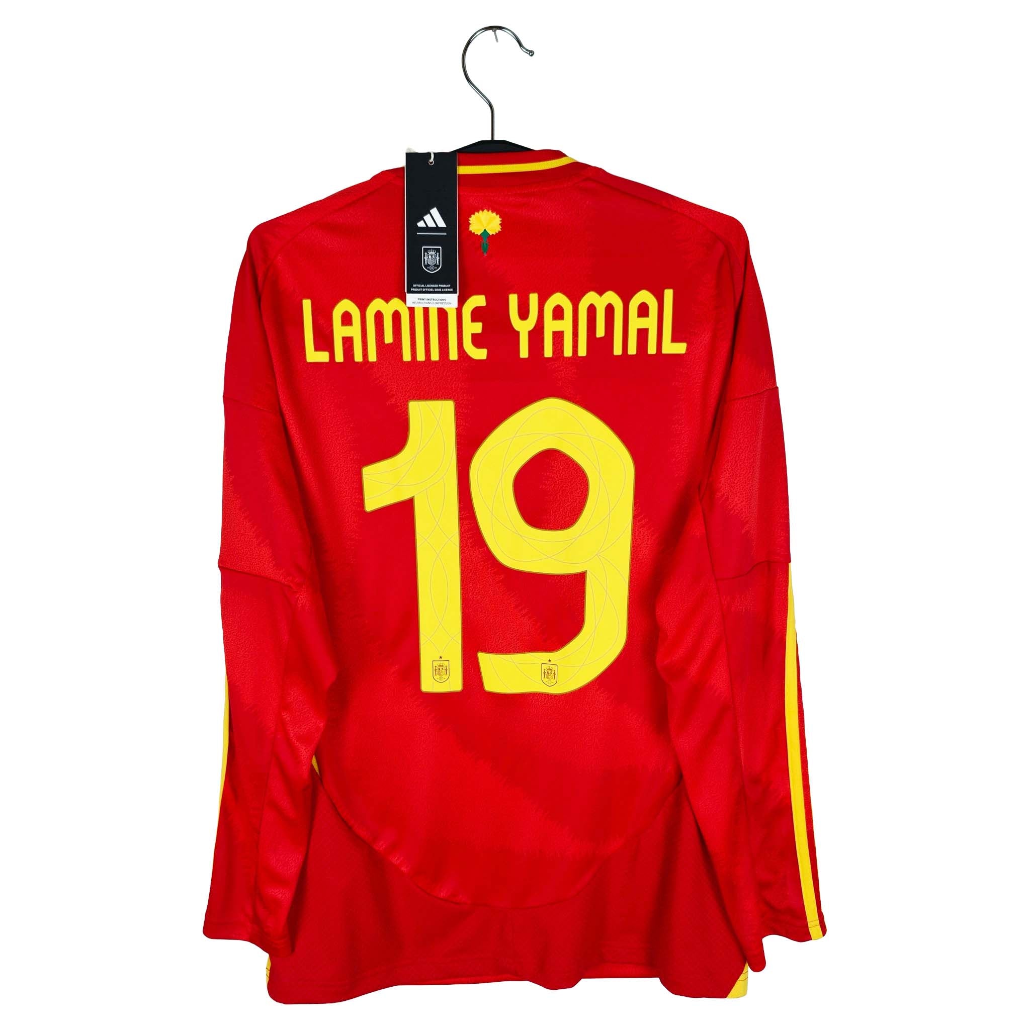 2024-25 Spain Home Shirt Lamine Yamal #19 (LS)