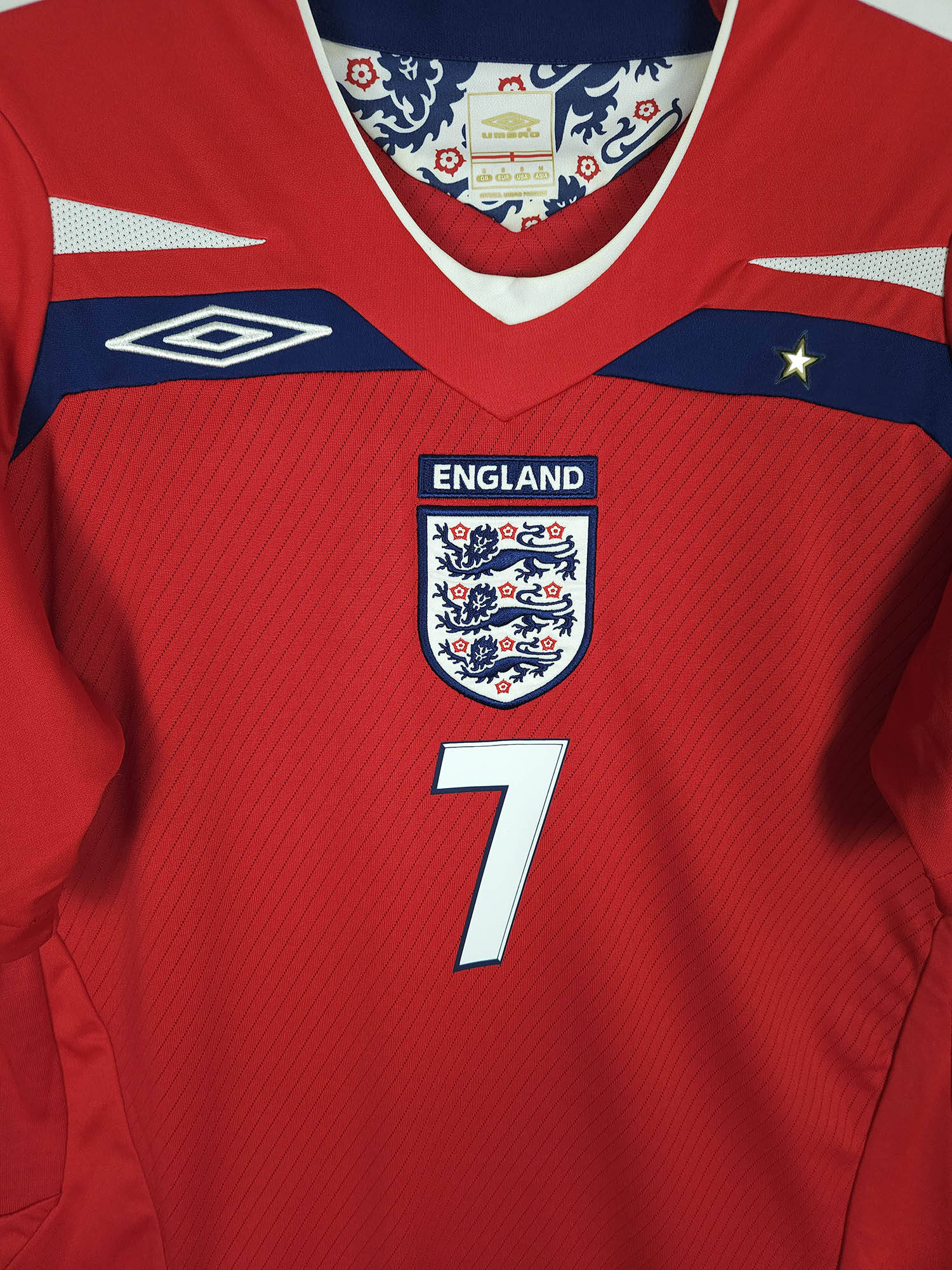 2008-10 England Away Shirt Beckham #7