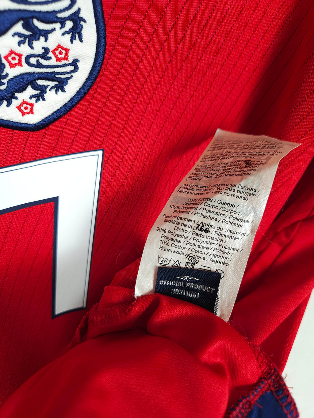 2008-10 England Away Shirt Beckham #7