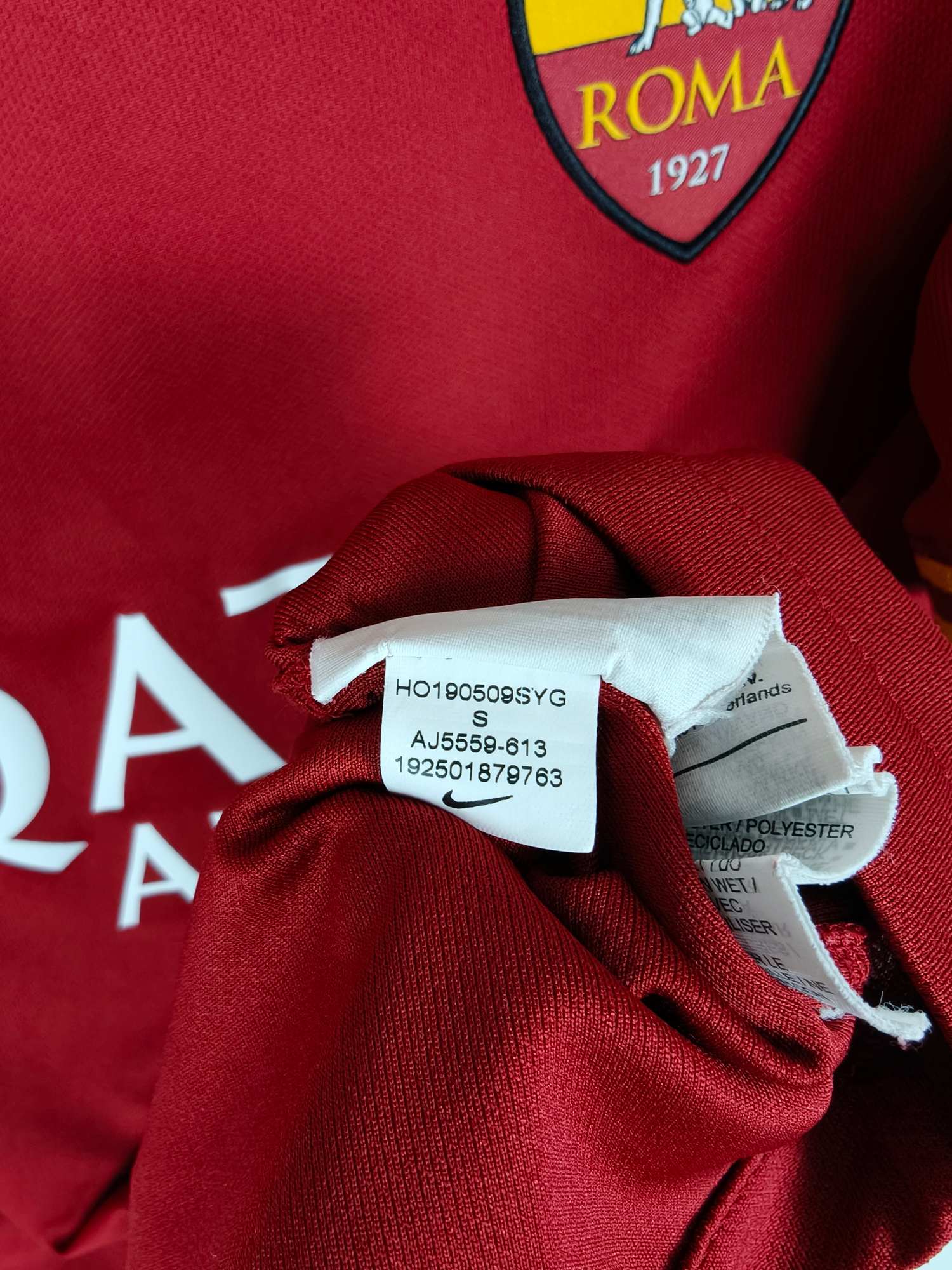 2019-20 AS Roma Home Shirt Totti #10