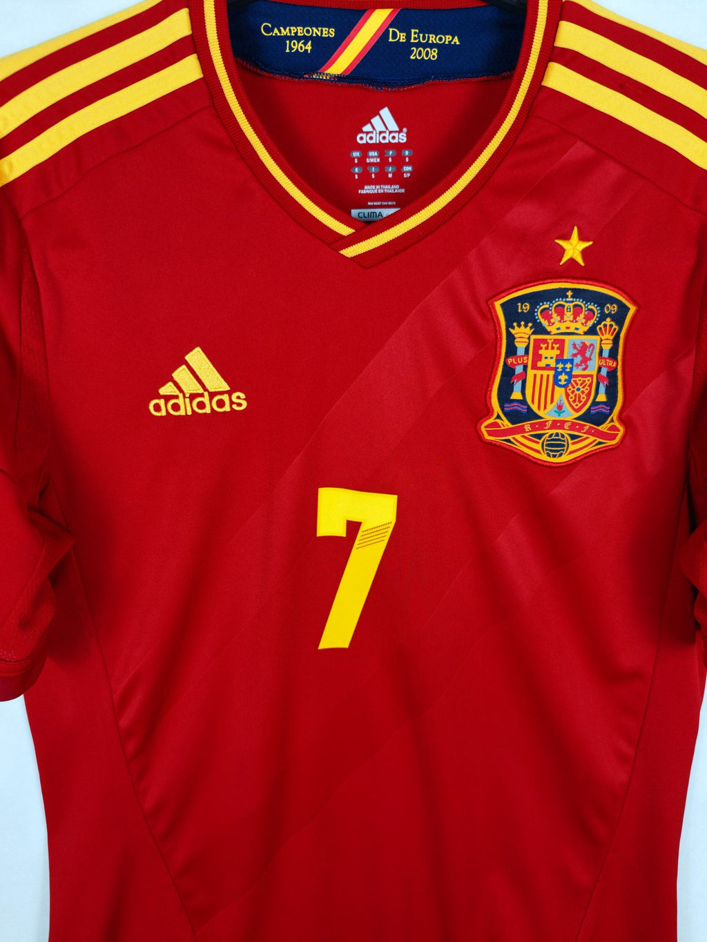 2011-12 Spain Home Shirt David Villa #7
