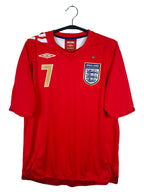2006-08 England Away Shirt Beckham #7
