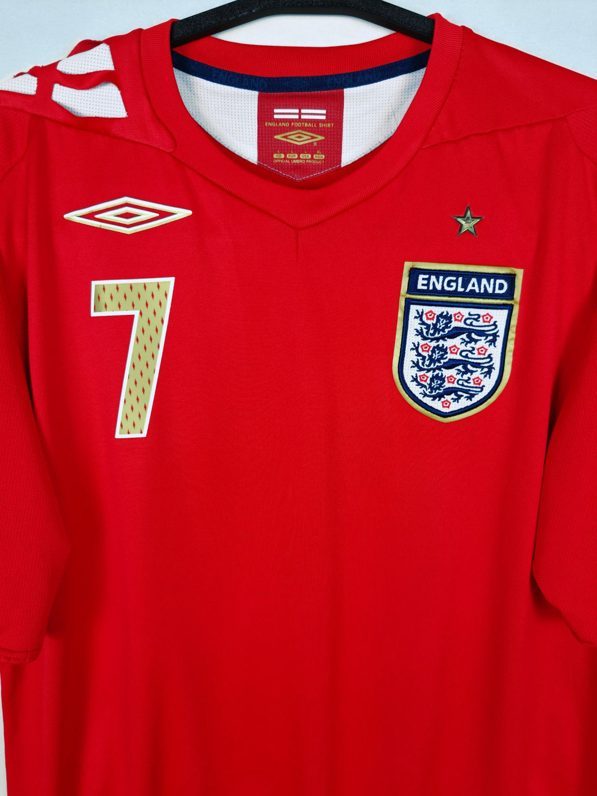 2006-08 England Away Shirt Beckham #7