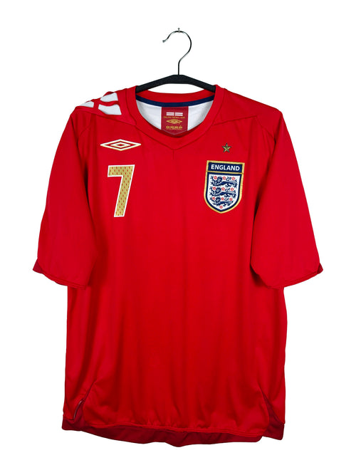 2006-08 England Away Shirt Beckham #7 - front view