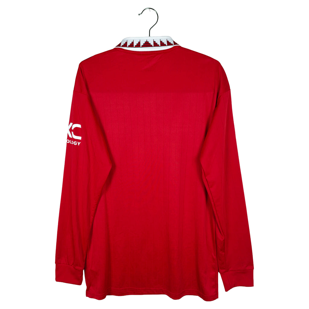 2022-23 Manchester United Home Shirt (LS) - back view