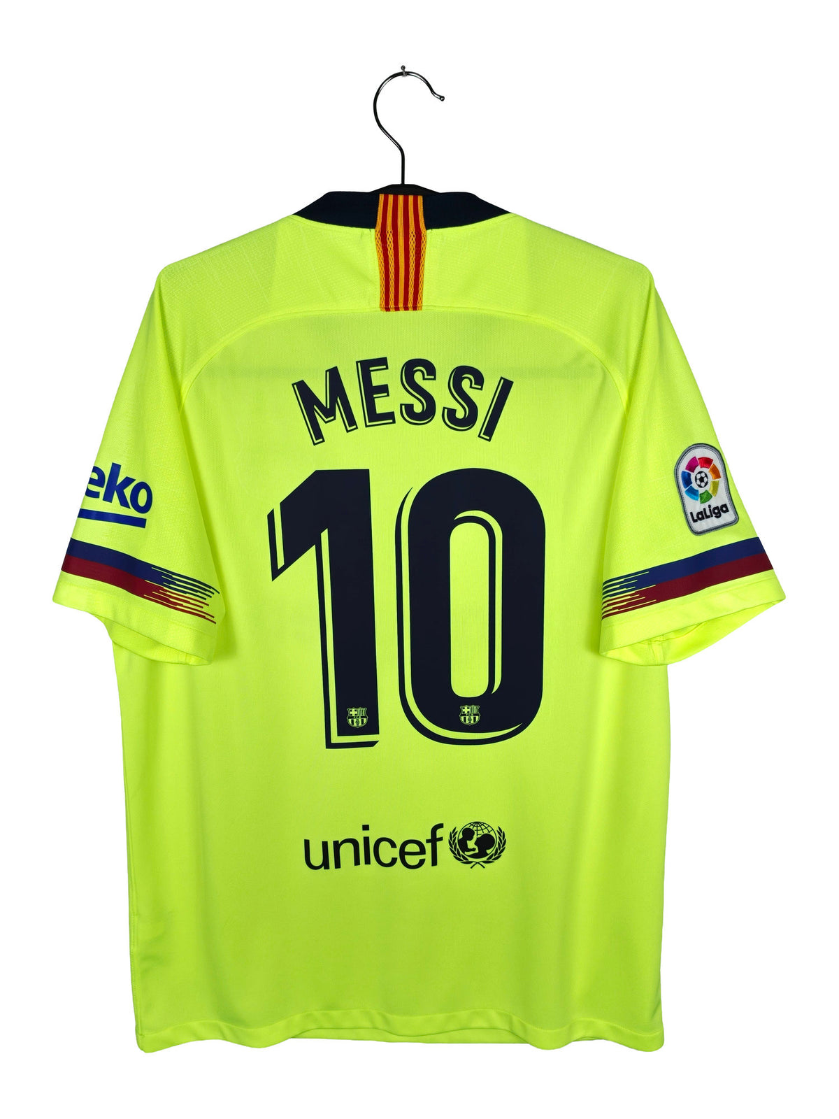 2018-19 Barcelona Away Shirt Messi #10 - back view
