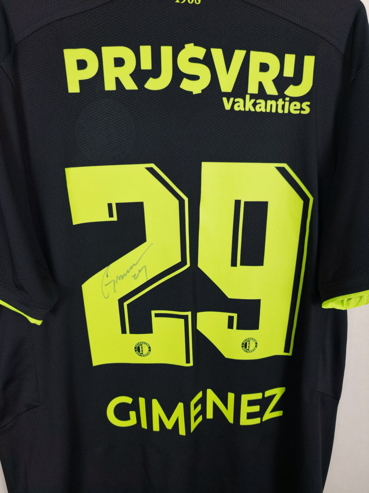 2023-24 Feyenoord vierde shirt Giménez #29 (Pro) (gesigneerd)